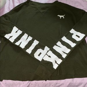 Knitted PINK long sleeve crop top